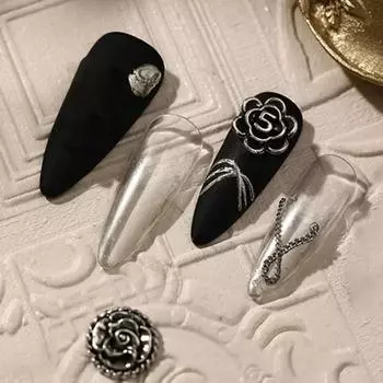 10шт паста легко нейл-арт амулеты цветостойкий ретро милые украшения C золотистый