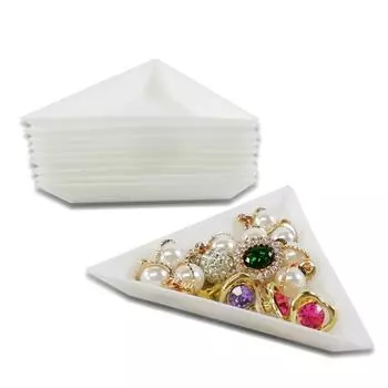 10шт пластиковый треугольник, лоток для бусин Round***