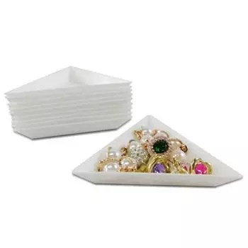 10шт пластиковые треугольные круглые бусины со стразами держатель для тарелки для дизайна ногтей Triangle.
