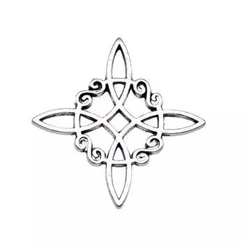 10шт. Подвески с ирландским узлом, подвески, античное серебро, цвет цинкового сплава, 30х30 мм.