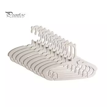 10шт Полезные нескользящие регулируемые вешалки для шкафа Масштабируемые детские вешалки для одежды Сушилки для одежды Аксессуары для ванной комнаты серый