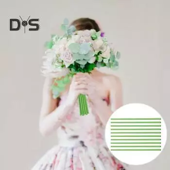 10шт прочный рукав стебля цветка зеленый долговечный искусственный букет цветов стебель рукав рулон S