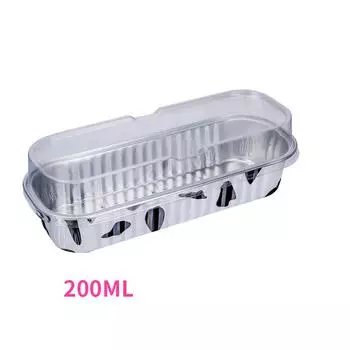 10шт. Противень для хлеба (с крышкой) - Прочная и штабелируемая банка из алюминиевой фольги, подходит для кексов, карамельного пудинга, чизкейка One Size чёрный