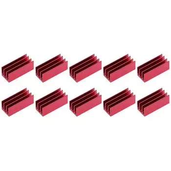 10шт. Радиатор 40x16x16 мм, алюминиевый, комплект радиаторов охлаждения, красный