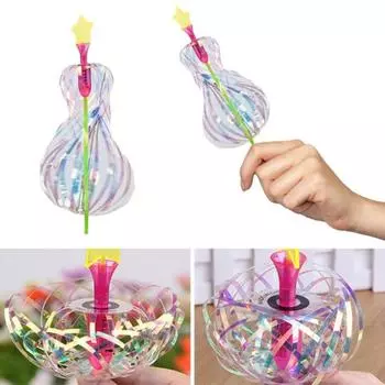 10шт. Радужный спиннер, игрушка, радужная вертушка, палочка, лента, волшебные палочки, яркие блестящие волшебные палочки, вращающиеся