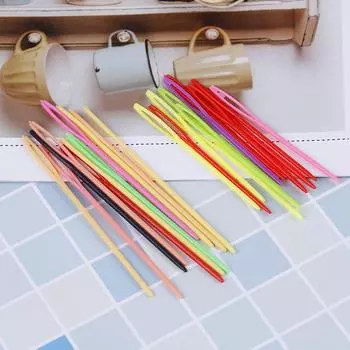 10шт разноцветные пластиковые швейные иглы Diy Craft аксессуары вязать швейные иглы