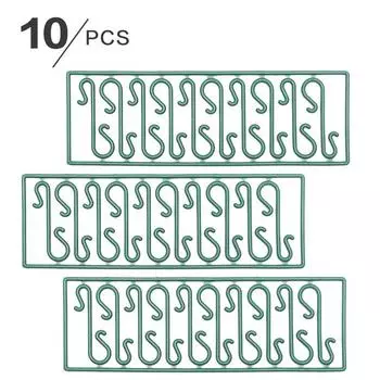 10шт Рождественские украшения Рождественский шар S Маленький крючок Аксессуары для украшения елки Рождественский крючок 10pc зелёный