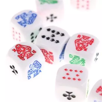 10шт шестигранных игральных костей для покера Casion Poker Card Liar S Dice Game Accessories