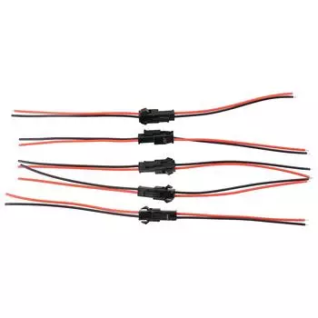 10шт SM 2Pins 2P Female Male адаптерный кабель для подключения светодиодной панели