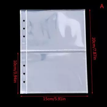 10шт стандартный прозрачный пластиковый фотоальбом прозрачные A5 Binder Refill рукава