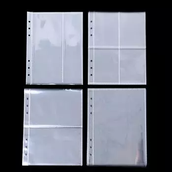 10шт стандартный прозрачный пластиковый фотоальбом прозрачные A5 Binder Refill рукава B