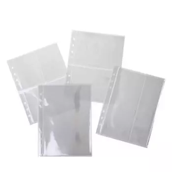 10шт стандартный прозрачный пластиковый фотоальбом прозрачные A5 Binder Refill рукава