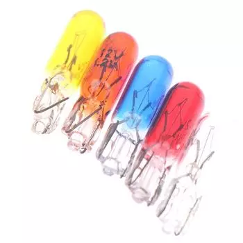 10шт T5 12V 1.2W автомобильные галогенные лампы приборной панели лампы авто интерьер синий