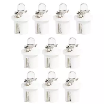 10шт T5 B8.5D светодиодный автомобильный светильник, автоматические лампочки на приборной панели, приборная панель (белый)