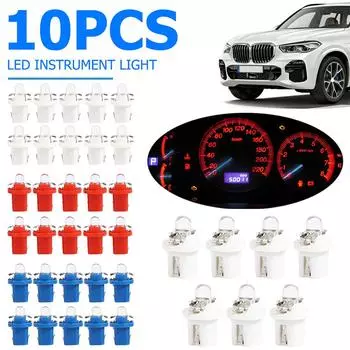 10шт T5 B8.5D светодиодный автомобильный свет авто приборная панель приборная панель лампочки красный