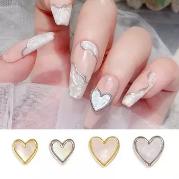10шт в форме сердца сплав акриловые украшения для ногтей 3D украшения для ногтей