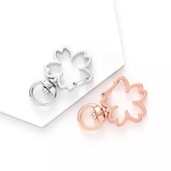 10шт вишни полые брелок для ключей Diy аксессуары застежка-лобстер розового золота