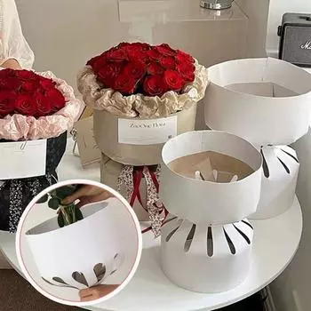 10шт водонепроницаемый букет стереотип крафт-бумага бумажный букет упаковка на подкладке Рождество S