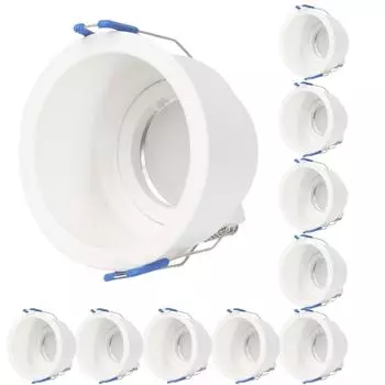 10шт встраиваемый светильник GU10 MR16 круглый сменный алюминиевый комплект фитинг монтаж потолочные точечные светильники патрон держатель светильники MR16