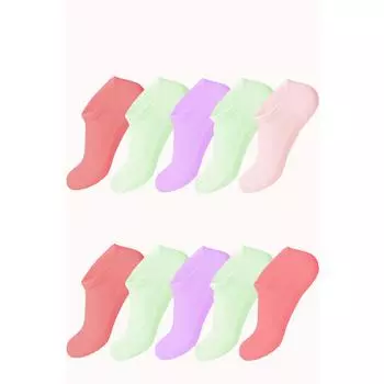 10шт женские невидимые носки сплошной цвет хлопок кондиционер экономичный