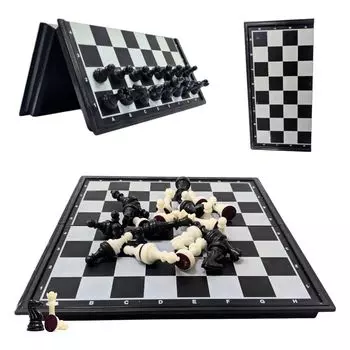 10x10 Inches Magnetic Foldable Chess Board Set Travel Portable Chess Set for Kids and Adult