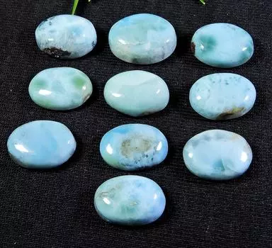 10X14 MM натуральный ларимар россыпью кабошон ювелирные изделия драгоценный камень 10 шт лот RQ-508