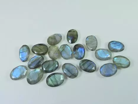 10X14MM натуральный лабрадорит огранка шахматная овальная кабошон драгоценный камень 19 шт лот LM-1217