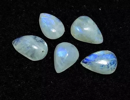 10X14MM натуральный радужный лунный камень груша кабошон россыпью драгоценный камень 23 шт лот RML-652