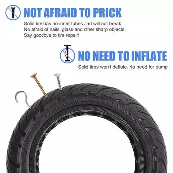 10x2,5 м сплошная резиновая шина высокой интенсивности с заменой сотовых отверстий для Xiaomi Ninebot 10 x 2.5