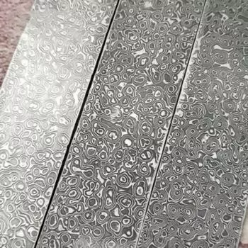 10x3x0,25CM VG10 Дамасская сталь Кованое сырье Стальной нож Пустой узор Стальная полоса DIY Balde Заготовки Шаблон Тысяча слоев стали