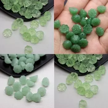 10x7 мм 50 шт. Лотос DIY аксессуары ручной работы серьги стеклянные хрустальные бусины DIY браслеты ожерелье кулон ювелирные изделия аксессуары 7x10mm 50pcs