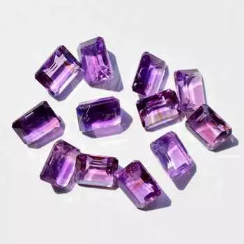 10x8 мм натуральный аметист драгоценный камень, изумрудная огранка фиолетовый аметист кабошон набор из 10 штук полудрагоценный камень 10x8 MM фиолетовый