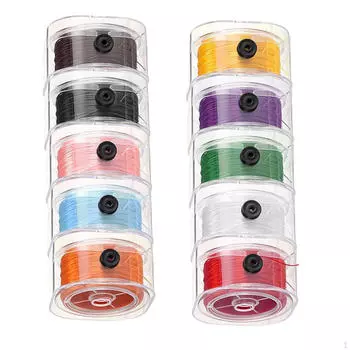 10x 0,8 мм эластичных нитей для браслетов, шнуров для бисероплетения, проволока для самостоятельного изготовления украшений длиной 90 м