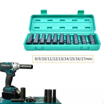 10x 1/2 привод ударный набор головок портативный внутренний шестигранник профессиональный высокая твердость обслуживание автомобиля