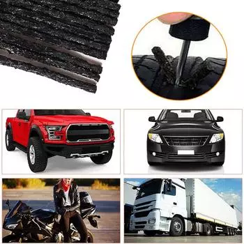 10X 3,5 мм заглушки для автомобильных шин, резиновые полоски для ремонта проколов, бескамерные универсальные инструменты для быстрого ремонта шин автомобиля, мотоцикла чёрный