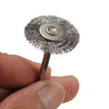 10X 3 мм нержавеющая сталь проволочные щетки для шлифовального станка Dremel вращающийся инструмент 21 мм