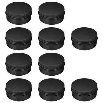 10X алюминиевые восковые чайные банки с круглой резьбой, крышка для макияжа, дорожный косметический чехол для таблеток 100ml
