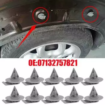 10x автомобильных внешних крыльев, колес, панелей, арок, клипсы, заклепки для MINI Cooper S Mk I 2002 2003 2004 2005 2006 2007 2008 - 2016