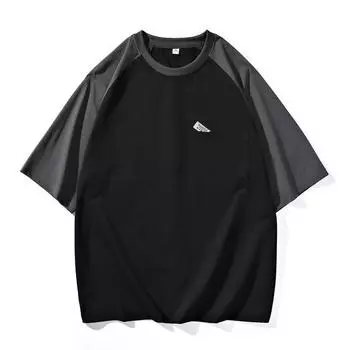 10X большая мужская повседневная футболка с рукавами реглан с круглым вырезом и короткими рукавами, летний утягивающий универсальный свободный цветной топ для похудения 10XL