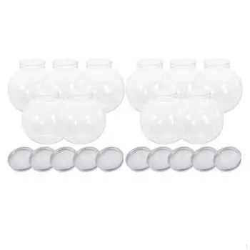 10x больших бутылок для жидкостей с герметичными крышками 500 мл, многоразовые прозрачные банки для меда для подарка своими руками