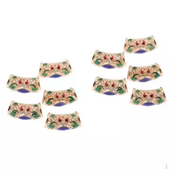 10x бусины для волос, трубочки, зажимы, косички, кольца, манжеты, ювелирный декор