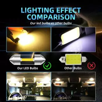 10X C5W C10W светодиодные лампы COB 31 мм 36 мм 39 мм 41 мм Canbus Festoon Led автомобильный плафон для чтения номерного знака лампа 12 В