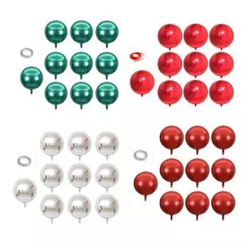 10x фольгированных шаров 22 дюйма с лентой и трубкой для надувания Универсальные круглые шары Фольгированные шары для вечеринок гранат