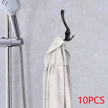 10x крючков для одежды, вешалка для халатов, органайзер для хранения, двойной настенный для гостиной