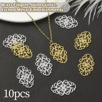10x латунные подвески висячие подвески товары для рукоделия аксессуары полый цветок для браслета