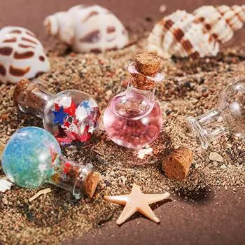 10X маленькие стеклянные бутылки, миниатюрная бутылка для зелья, мини-пробковые стеклянные флаконы для свадьбы