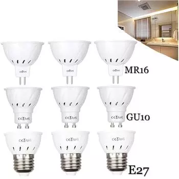 10X MR16 GU10 E27 светодиодные лампы прожектора 220 В лампы заменяют галогенные лампы высокой яркости