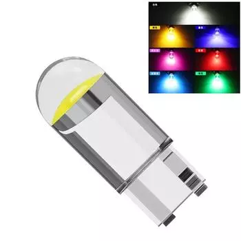 10X Новый W5W светодиодный Canbus T10 Автомобильные фары COB Стекло Внутренние детали Лампы 6000K Белый Автомобильный номерной знак Лампа купольная лампа для чтения 12 В 24 В t10 WHITE