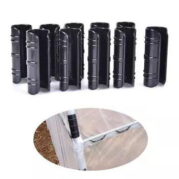 10X пластиковый черный зажим для теплицы для рамы трубы из ПВХ, зажим для трубы 19mm