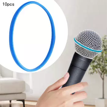 10x решетка для микрофона, сетчатые кольца, резиновые кольца для микрофона, 4 см, самодельные детали, защитные